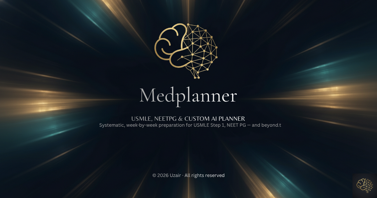 USMLE Step 1 Tracker — MedPlanner